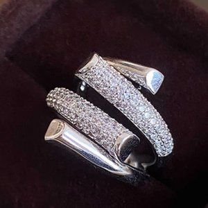 cross silver ring